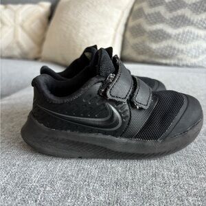 Nike Kids All-Black Velcro Athletic Sneakers